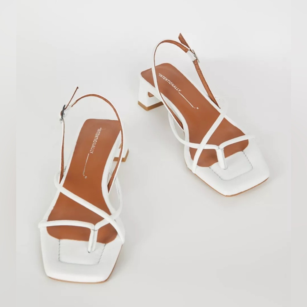 Intentionally Blank Fifi Heeled Sandal in White (size 8)